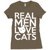 real men love cats (4) Ladies Fitted T-Shirt