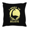 believe in nessie Throw Pillow