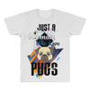 who loves pugs All Over Men's T-shirt