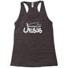 hooked on jesus Racerback Tank