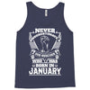 Never Underestimate Dog Rescuer Who Was Born January Tank Top