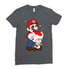 mario licking toad Ladies Fitted T-Shirt