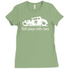 gearhead still plays with cars Ladies Fitted T-Shirt