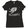 sea purrrtle Ladies Fitted T-Shirt