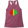rasta skull and crossbones reggae dub club rave Racerback Tank