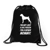 not just a dog person i'm a boxer mommy! Drawstring Bags