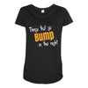 bump in the night Maternity Scoop Neck T-shirt
