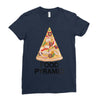 pizza lover's food pyramid Ladies Fitted T-Shirt