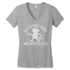 monkey teenage Women's V-Neck T-Shirt