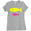 big fish little fish cardboard box Ladies Fitted T-Shirt