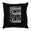 what happens in the salon Throw Pillow