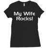 my wife rocks Ladies Fitted T-Shirt