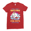 I Wish I Were A Unicorn So I Could Stab Idiots With My Head Ladies Fitted T-Shirt