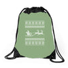 ugly santa claus Drawstring Bags