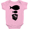 big fish little fish cardboard box   music t shirt Baby Onesie