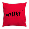 evolution of a fisherman angler mens fishing t shirt Throw Pillow