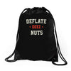 deflate deez nuts Drawstring Bags