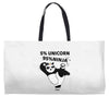 5 Percent Unicorn 95 Percent Ninja Weekender Totes