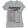 January Girl Facts Aquarius Ladies Fitted T-Shirt