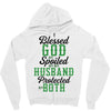 blessed god by spoiled by my husband protected by both Zipper Hoodie