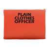 funny t shirt plain clothes officertee Accessory Pouches