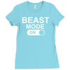 beast mode on Ladies Fitted T-Shirt