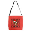 christmas reindeer dabbing Adjustable Strap Totes