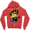 captain haddock tintin cartoon comic Zipper Hoodie