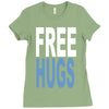 funny t shirts free hugs adult Ladies Fitted T-Shirt