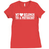 my heart physicist Ladies Fitted T-Shirt