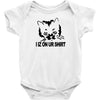 i iz on your shirt funny lolcat geek nerd tee cat s 3xl Baby Onesie