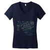 ascii night Women's V-Neck T-Shirt