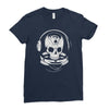 astronaut skull Ladies Fitted T-Shirt