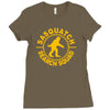 sasquatch tshirt bigfoot shirt funnyt shirt funny shirt cool t shirt a Ladies Fitted T-Shirt