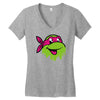 raph   tmnt facemelt Women's V-Neck T-Shirt