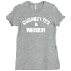 cigarettes and whiskey Ladies Fitted T-Shirt