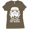 support the troops Ladies Fitted T-Shirt
