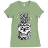 skull pineapple Ladies Fitted T-Shirt