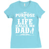 my purpose in life calls me dad Ladies Fitted T-Shirt