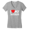 i love my boyfriend Women's V-Neck T-Shirt