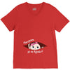 August Peeking Out Baby Girl in Spanish V-Neck Tee