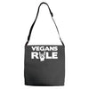 vegans rule Adjustable Strap Totes