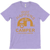 what happens in camper stays in camper vintage style camp funny T-Shirt