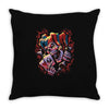 wicked jester skull Throw Pillow