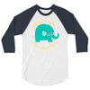 an elephant never cares 3/4 Sleeve Shirt