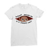 January Peeking Out Baby Boy Ladies Fitted T-Shirt