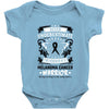 Never Underestimate the Strength of a Melanoma Cancer Warrior Baby Bodysuit