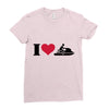 i love jet ski racing Ladies Fitted T-Shirt
