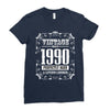 vintage made in 1990 perfectly aged a living legend Ladies Fitted T-Shirt