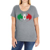 bat man mexican flag mexico logo Ladies Curvy T-Shirt